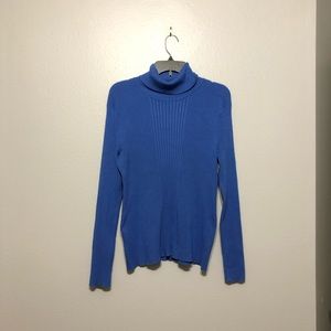 Blue turtleneck